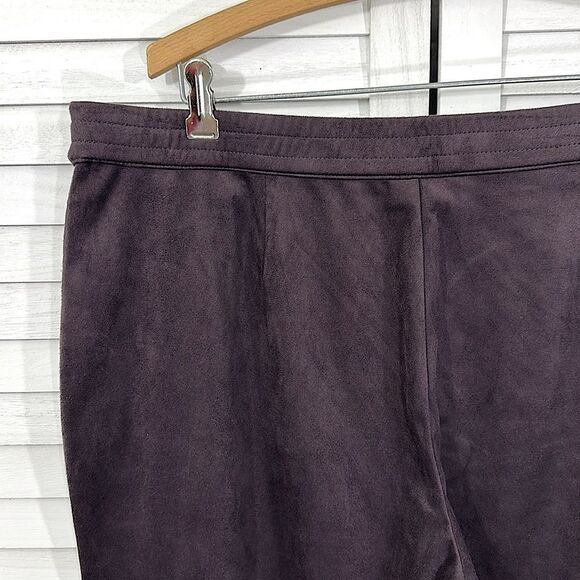 J. Jill Wearever Faux Suede Pants Size LP Rum Raisin NWPT - Picture 7 of 10